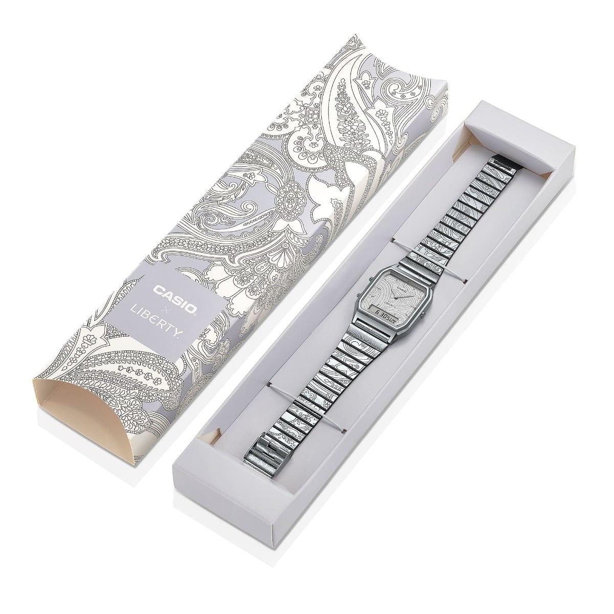 Casio Vintage Liberty AQ-230ELT-7ADR Analog-Digital Watch – White Dial, Leather Strap, Dual Time, Limited Edition