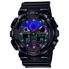 Casio G-SHOCK GA-100RGB-1ADR – RGB Metallic Accent Analog-Digital Watch