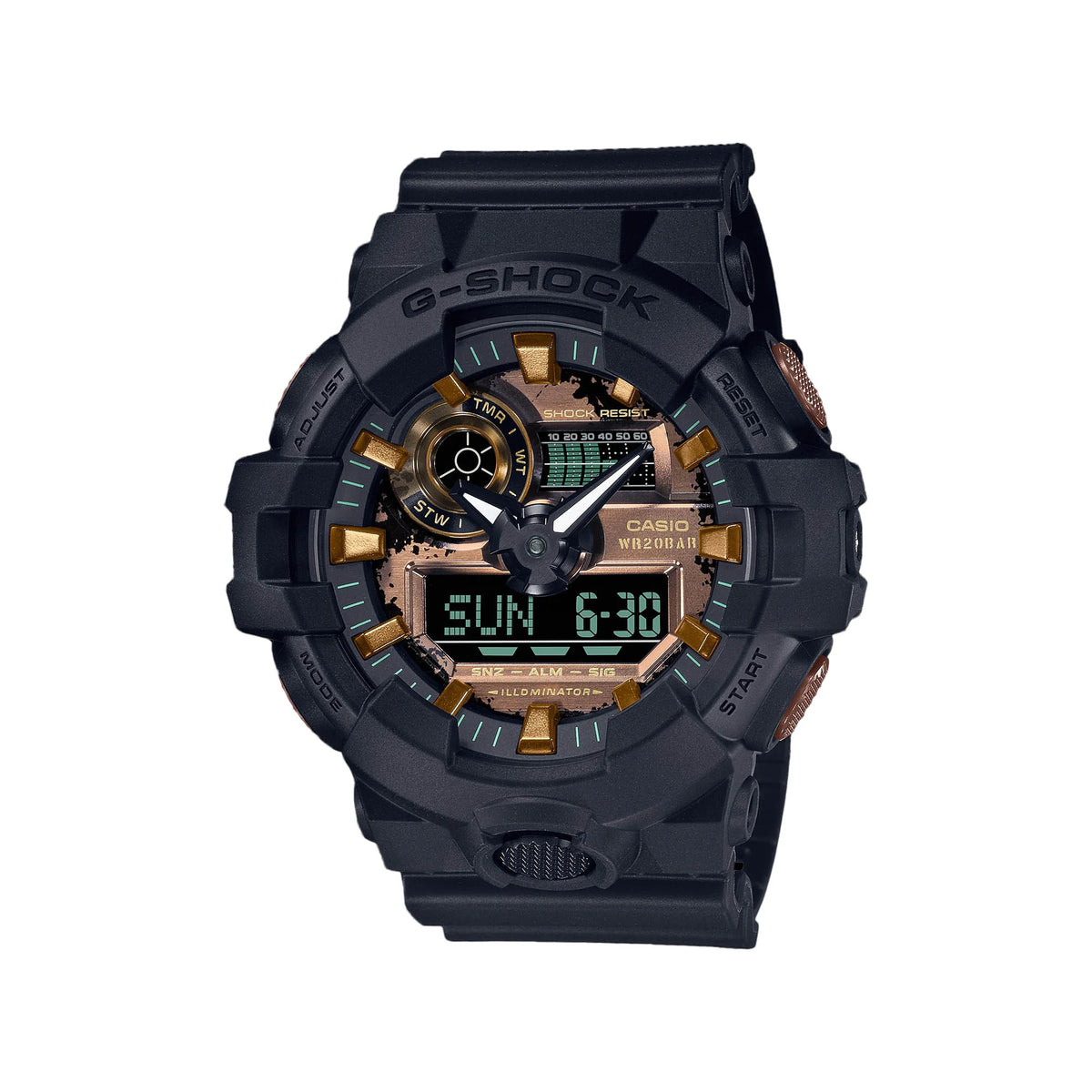 Casio G-SHOCK GA-700RC-1ADR – Resin Case Digital-Analog Rugged Sports Watch