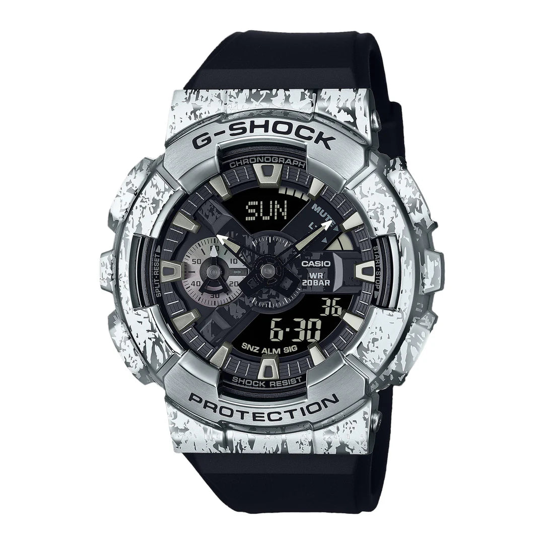 Casio G-SHOCK GM-110GC-1A Analog-Digital Watch – Black & Gold Metal Bezel