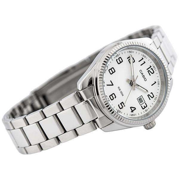 Casio Couple Watches MTP/LTP-1302D-7BVDF | Stainless Steel White Dial His & Hers Watch Set