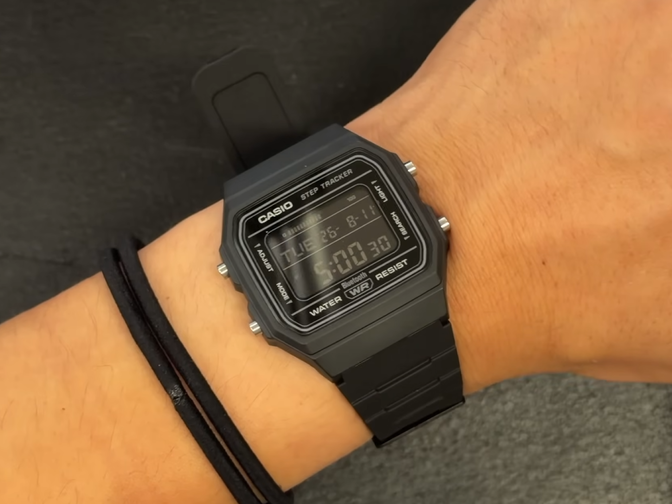CASIO F-B100W-1BDF Men's Digital Watch – Black, Bluetooth & Step Tracker