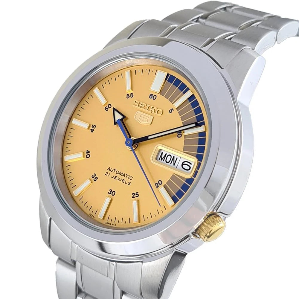 Seiko SNKK29K1 Automatic Men’s Watch – Silver Dial, Stainless Steel, Day-Date  Product Description:
