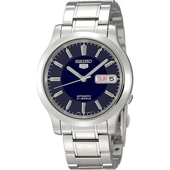 Seiko SNK793K1 Automatic Men’s Watch – Blue Dial, Stainless Steel, Day-Date