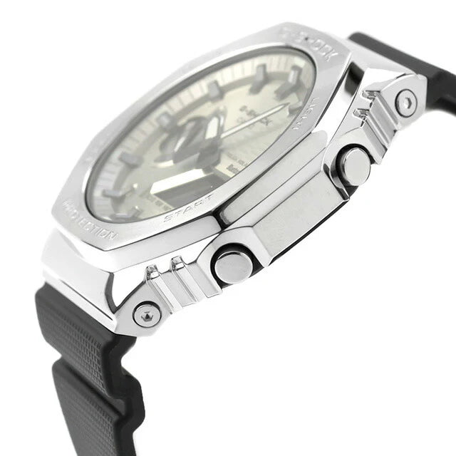 Casio G-SHOCK GBM-2100A-8B Men’s Analog-Digital Watch with Bluetooth & Metal Bezel (Gray)