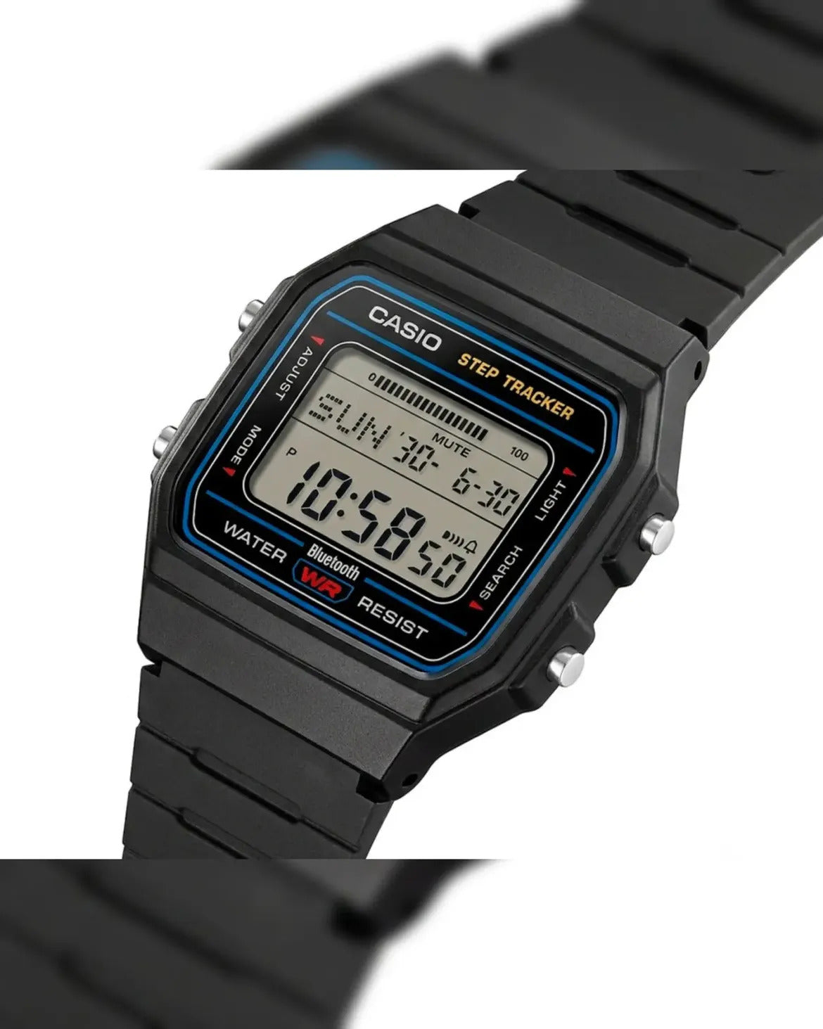 CASIO F-B100W-1ADF MEN'S DIGITAL WATCH – BLACK, BLUETOOTH & STEP TRACKER