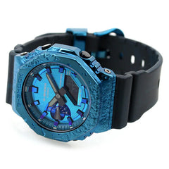 Casio G-SHOCK GM-2140GEM-2ADR Analog-Digital Watch – Blue & Gold Metal Bezel