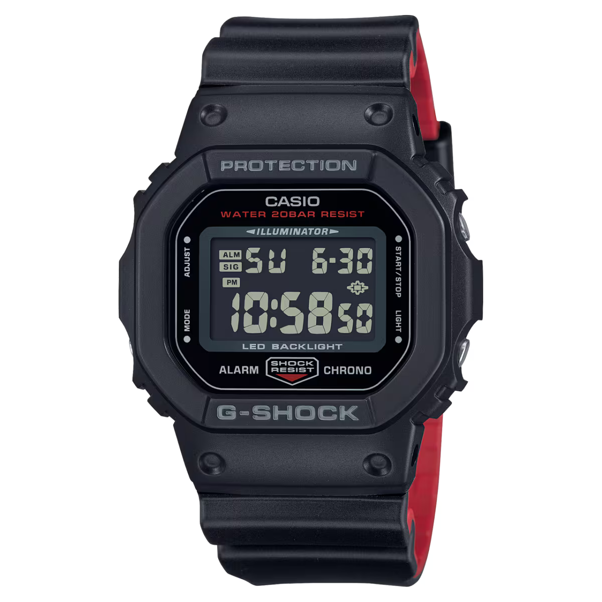 Casio G-SHOCK DW-5600UHR-1D Black & Red Heritage Digital Watch
