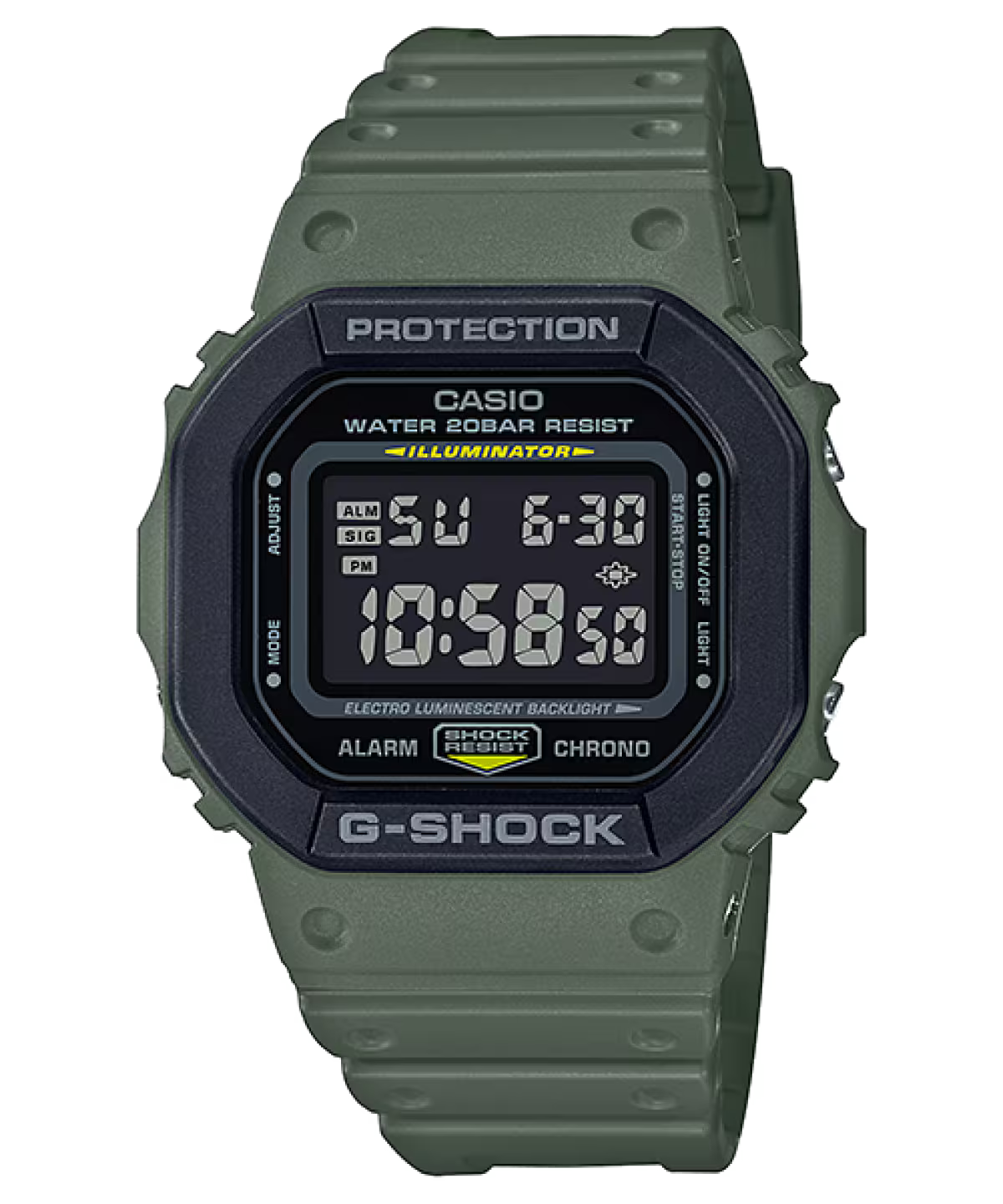 Casio G-SHOCK DW-5610SU-3DR Military Green Utility Series Digital Watch