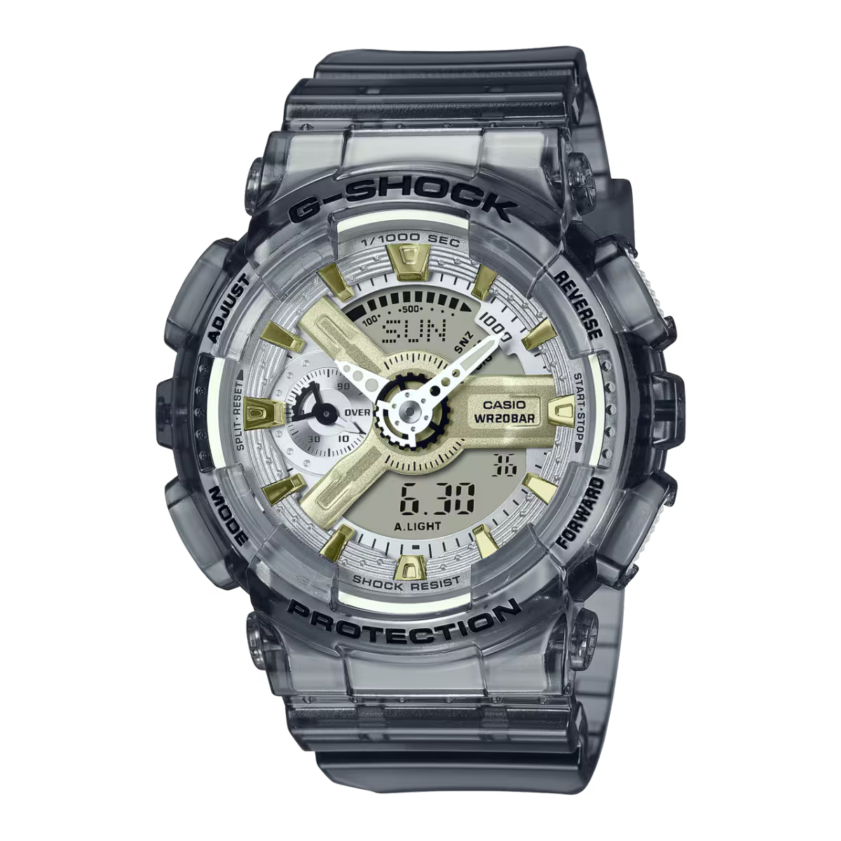 Casio G-SHOCK GMA-S110GS-8ADR | Durable Grey & Gold Digital Watch