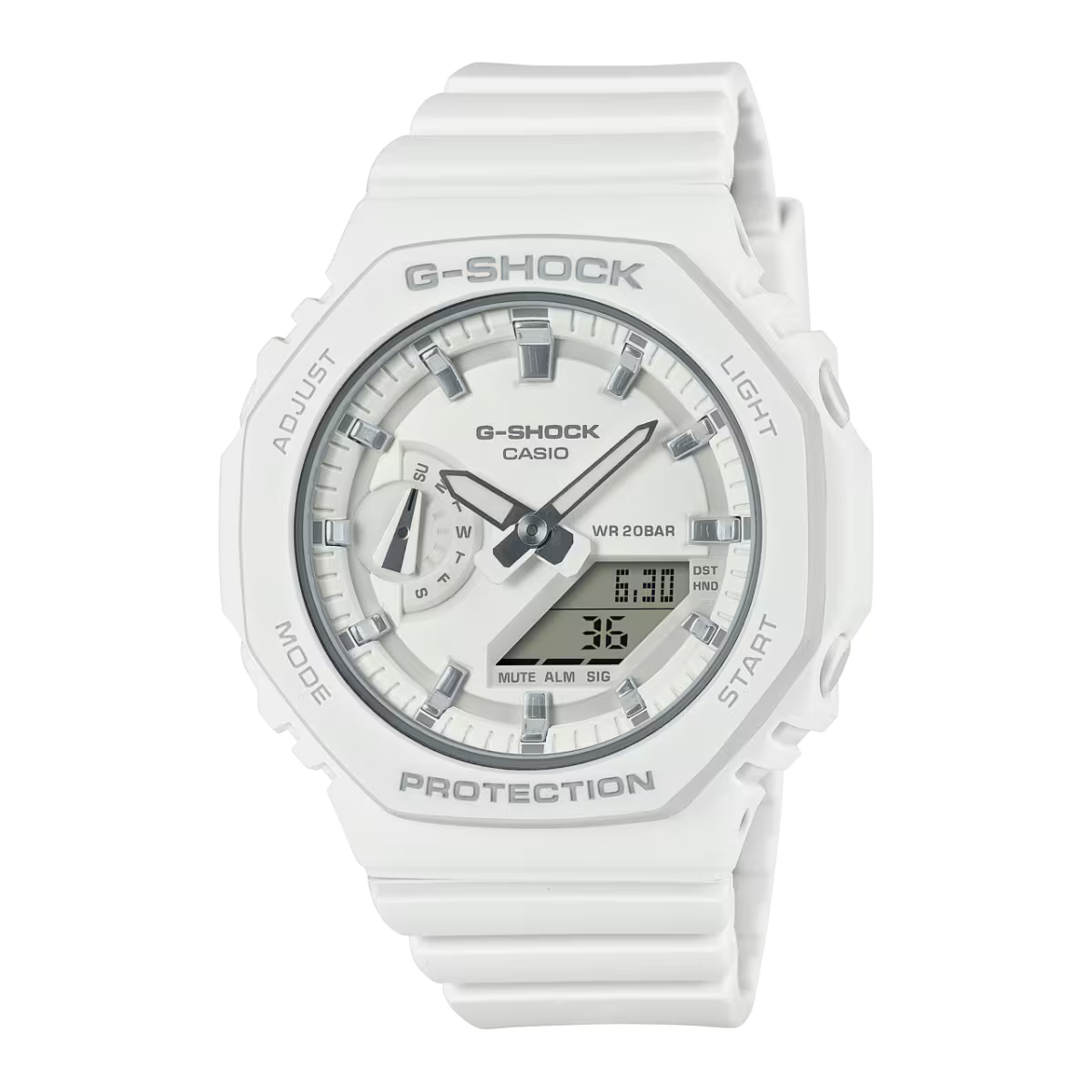 Casio G-SHOCK GMA-S2100-7ADR | Sleek White Digital-Analog Watch