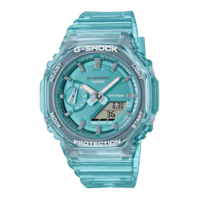 Casio G-SHOCK GMA-S2100SK-2ADR | Transparent Blue Digital-Analog Watch