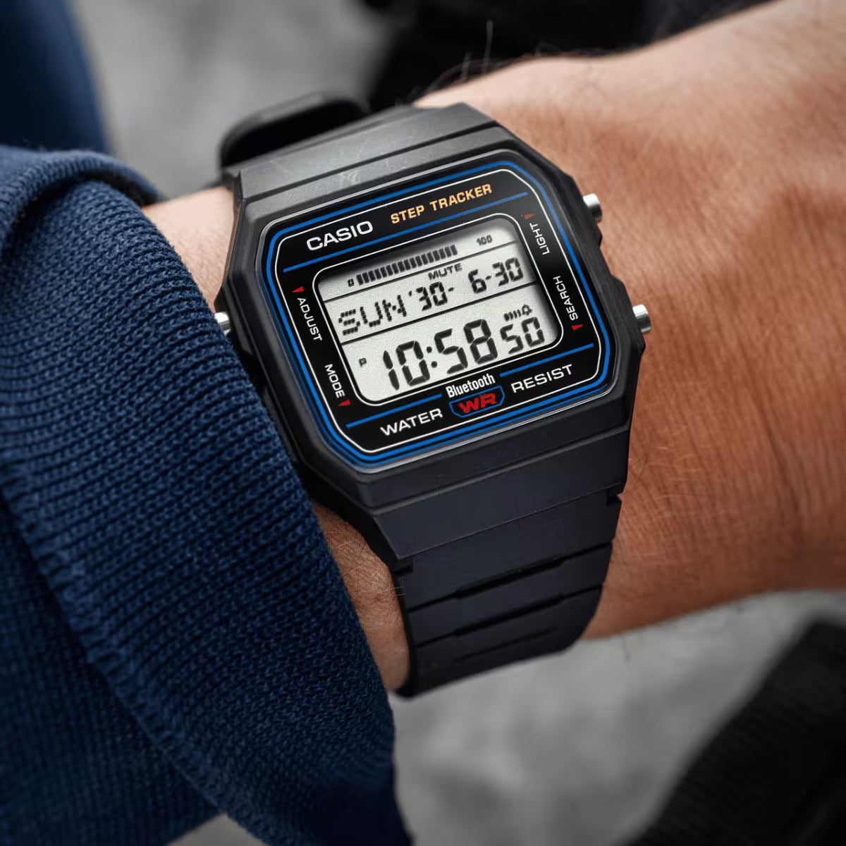 CASIO F-B100W-1ADF MEN'S DIGITAL WATCH – BLACK, BLUETOOTH & STEP TRACKER