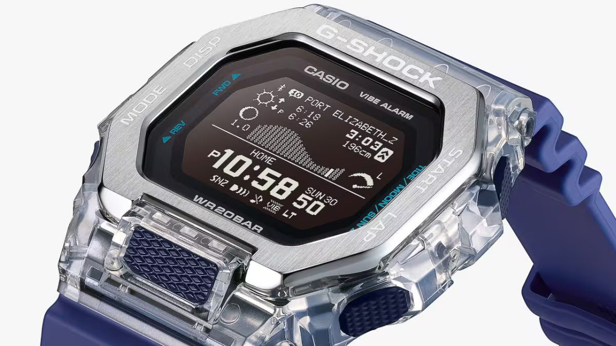 Casio G-SHOCK GBX-100S-2D G-LIDE Bluetooth Surf Watch  Tide Graph, Step Tracker, 20ATM