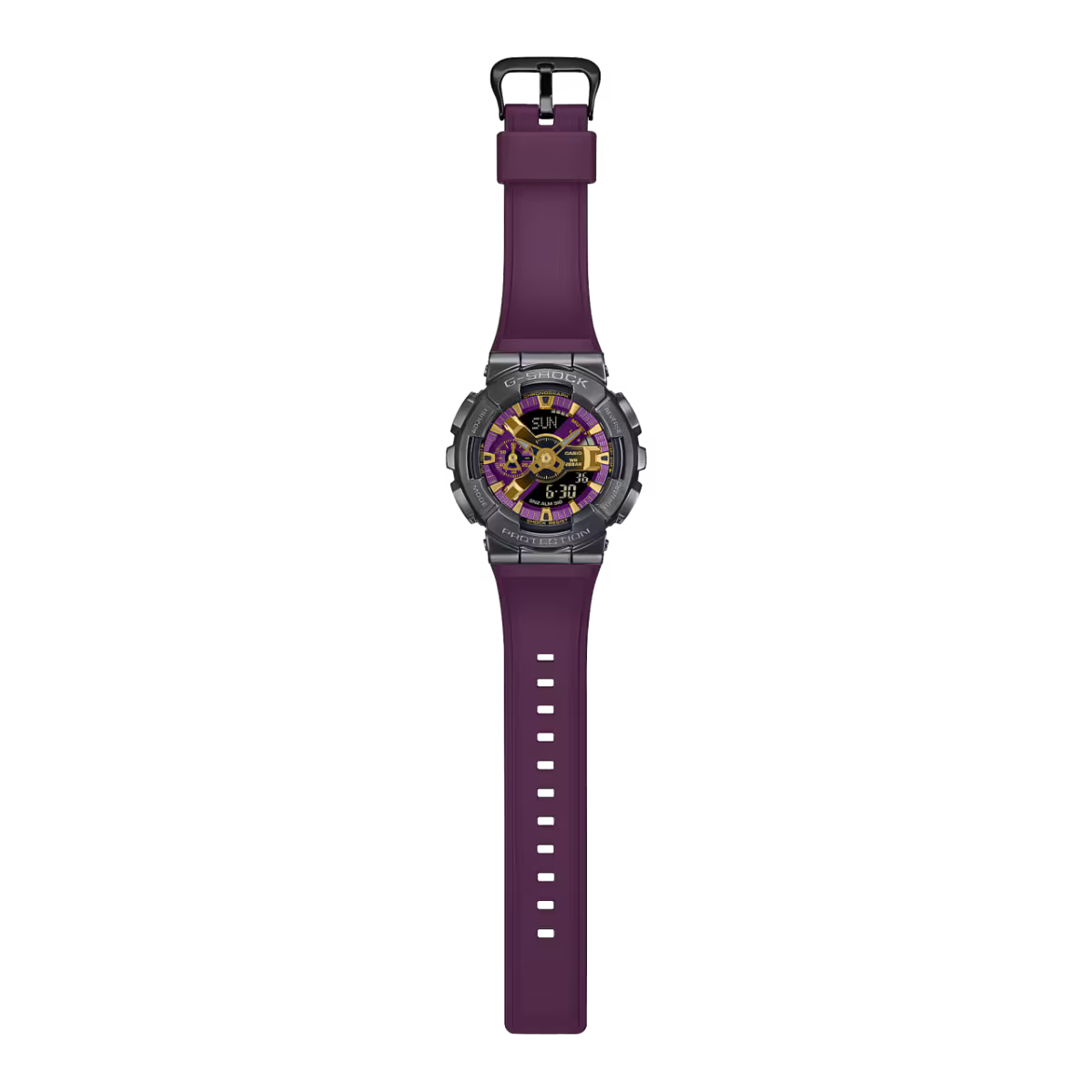 Casio G-SHOCK GM-110CL-6ADR Analog-Digital Watch – Purple Metal Bezel