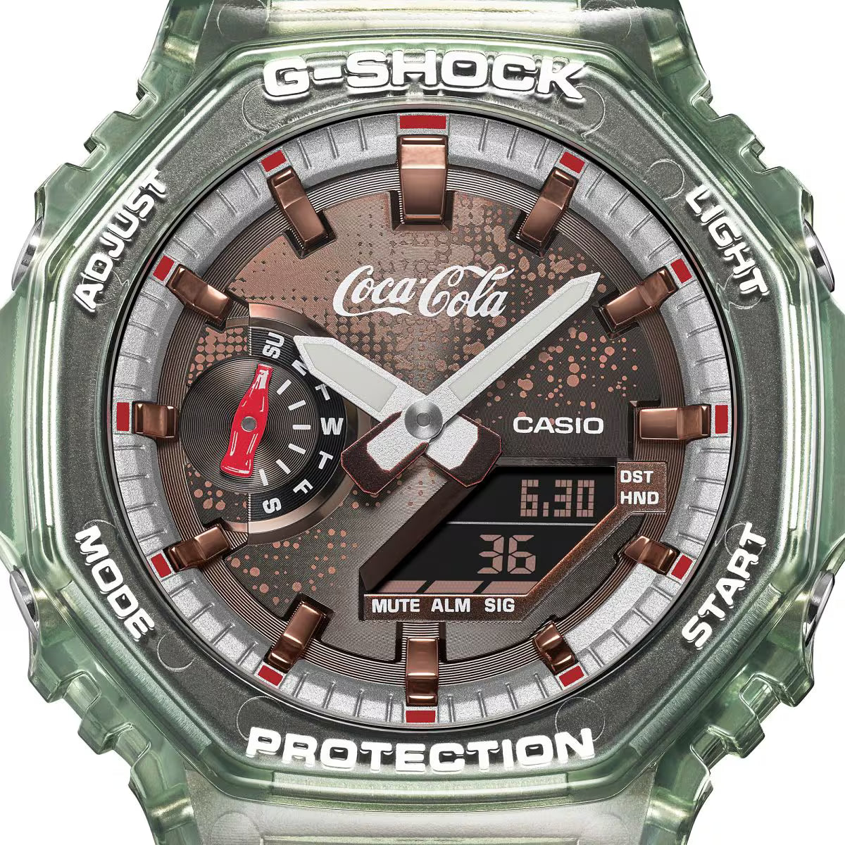 Casio G-Shock GA-2100CC-3ADR Coca-Cola Limited Edition Green CasiOak Watch