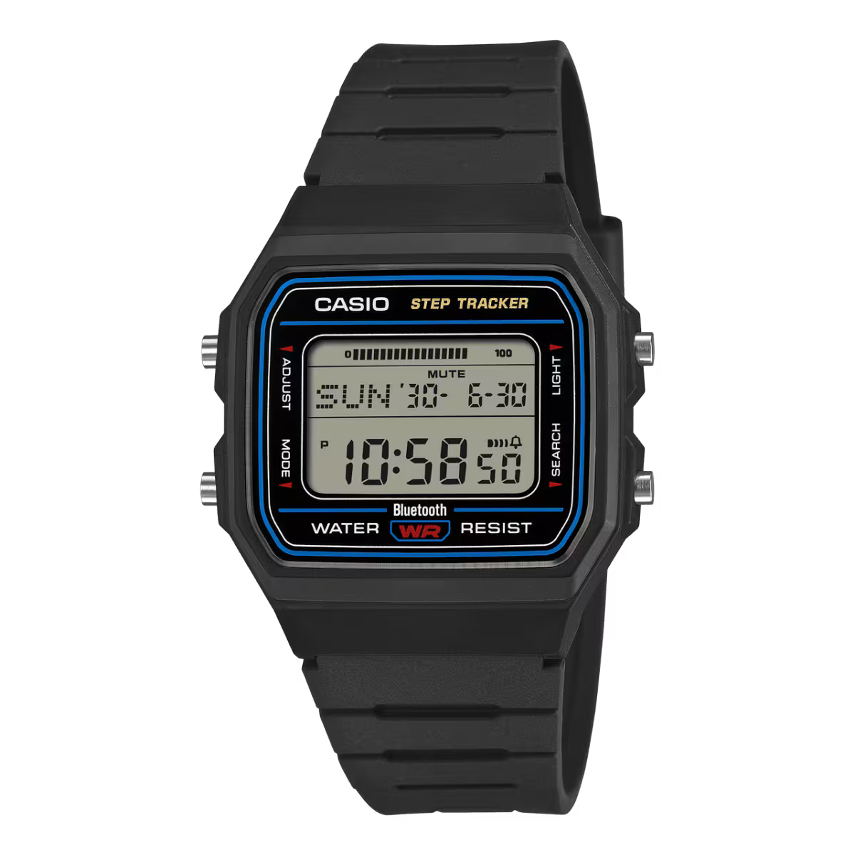 CASIO F-B100W-1ADF MEN'S DIGITAL WATCH – BLACK, BLUETOOTH & STEP TRACKER