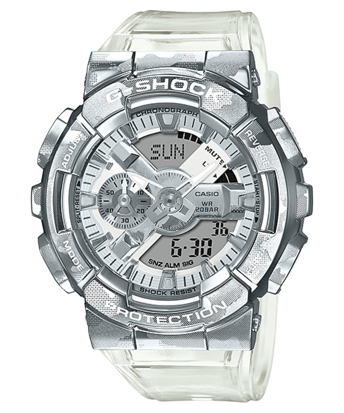 Casio G-SHOCK GM-110SCM-1ADR Analog-Digital Watch – Black Metal Bezel