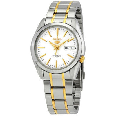 Seiko SNKL47J1 Men’s Automatic Watch – White Dial, Stainless Steel Strap, Japan Made