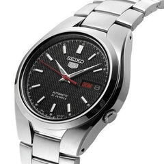 Seiko SNK607K1 Automatic Men’s Watch – Black Dial Military Style, Stainless Steel, Day-Date