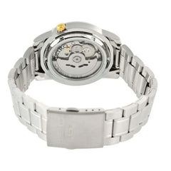 Seiko SNKK07K1 Automatic Men’s Watch – White Dial, Stainless Steel, Day-Date