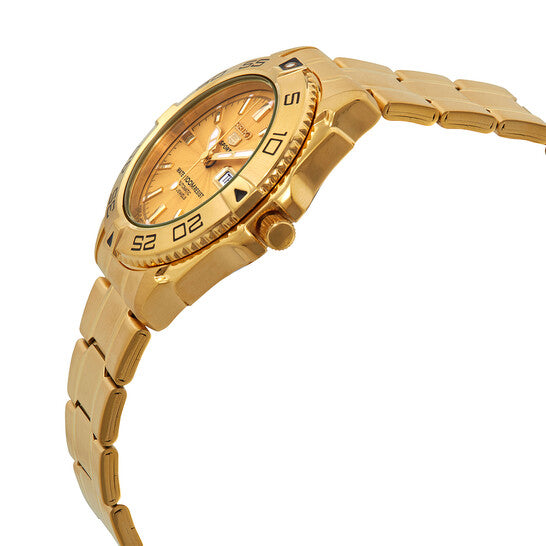 Seiko SNZB26J1 Automatic Watch – Gold Tone Stainless Steel, 21/23 Jewels, Day-Date, 100M