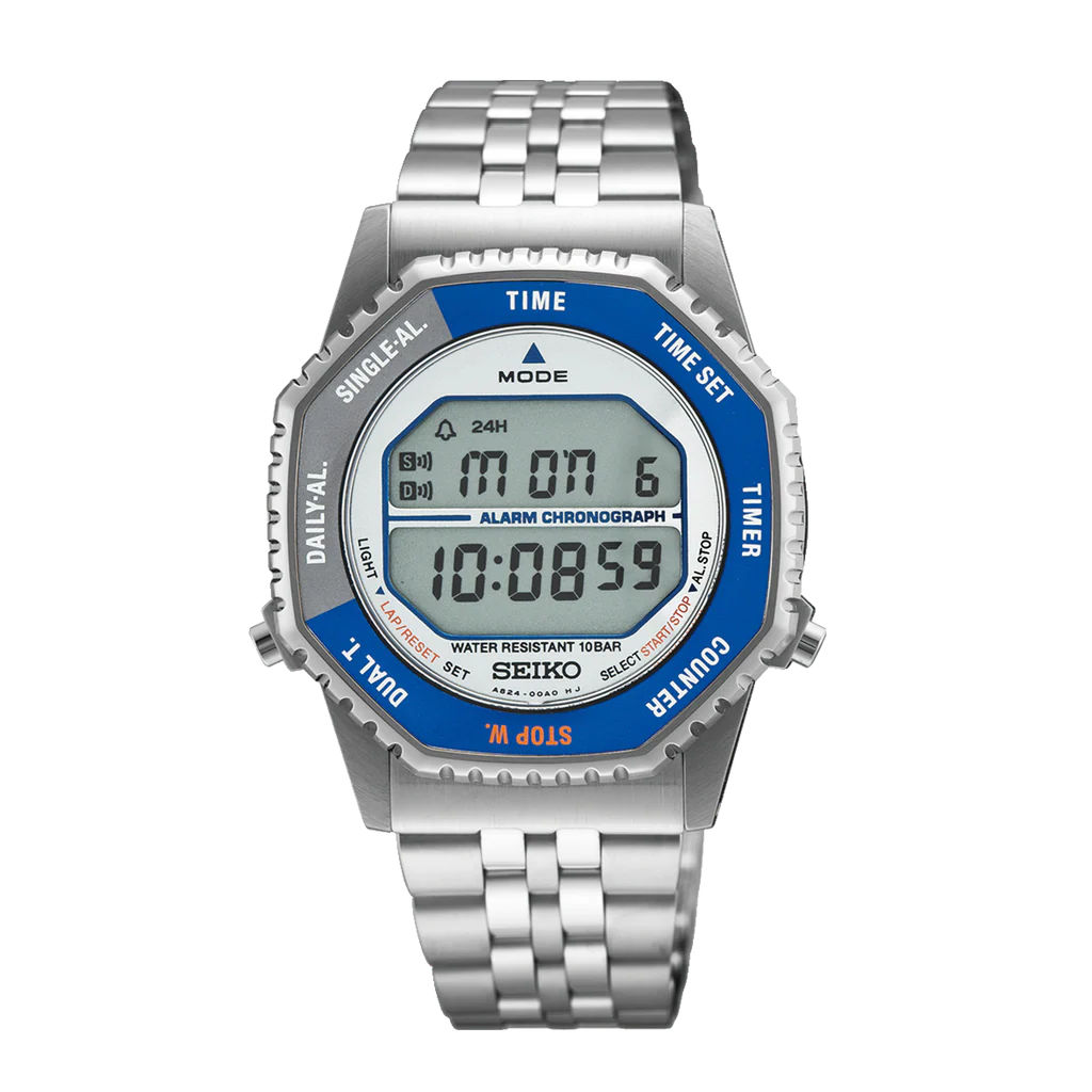 Seiko SMGG21P1 Rotocall Digital – Retro Digital Watch with Multifunction Bezel