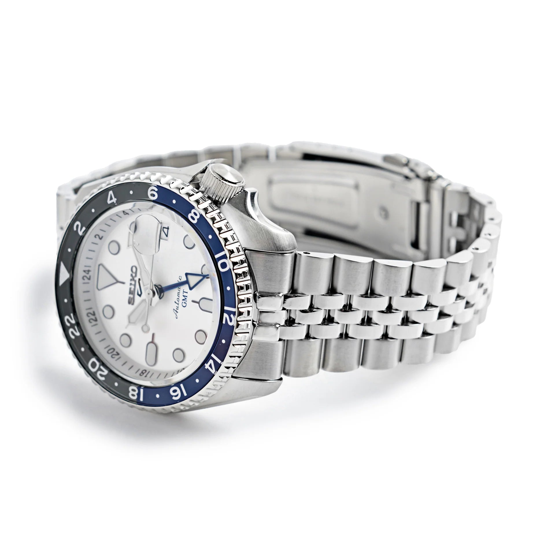 Seiko SSK033K1 GMT Automatic Watch – Stainless Steel, Dual Time