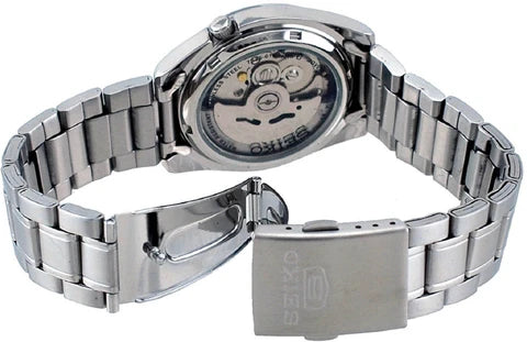 Seiko SNK603K1 Automatic Men’s Watch – Silver Dial Military Style, Stainless Steel, Day-Date