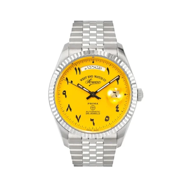 West End Watch Co. Men's The Classics Automatic Watch 41mm - Yellow Arabic Dial